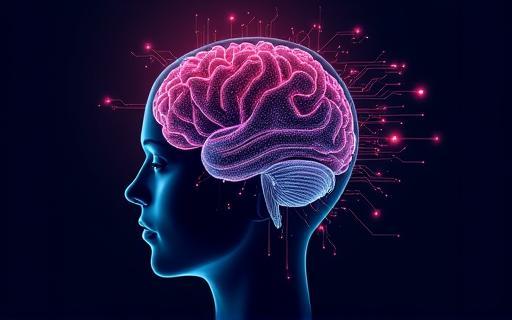 Illustration of AI brain analyzing data